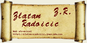 Zlatan Radoičić vizit kartica
